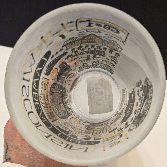 Lambeau Field Julia Gash Frosted Pint Drinking Glass Green Bay Packers Wisconsin - Picture 10 of 10